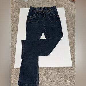 Vintage flare dark blue jeans by fashion bug size 8